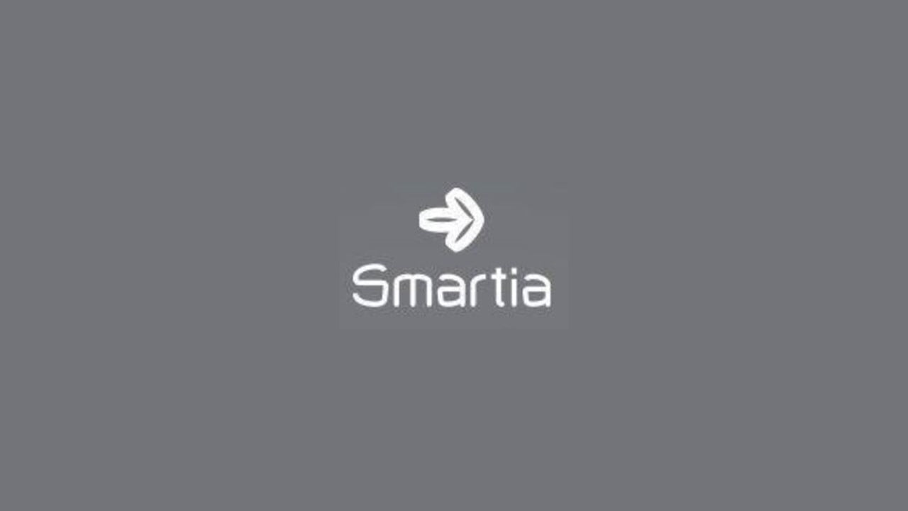 Logo Smartia com fundo cinza